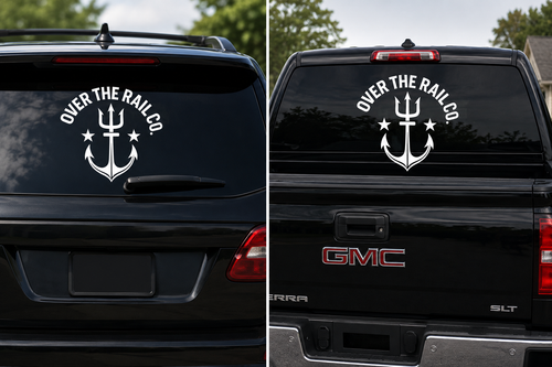 8x8 Over The Rail Co car decal (color selection)